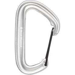 Black Diamond LiteWire Carabiner -Outdoors Equip Shop 210234 1004 LITEWIRE CARABINER LIGHT GRAY 01