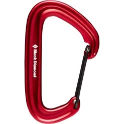 Black Diamond LiteWire Carabiner -Outdoors Equip Shop 210234 6009 LITEWIRE CARABINER RED 01
