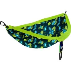 DoubleNest Print Hammock -Outdoors Equip Shop ENO DoubleNest Print Aloha Green 1