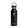 Hydro Flask 18 Oz Standard Mouth Water Bottle 1 Hydro Flask 18 Oz Standard Mouth Water Bottle -Outdoors Equip Shop S18SX001 Black StraightOn