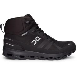 On Running Men's Cloudrock Waterproof -Outdoors Equip Shop Small PNG FW19 Cloudrock Waterproof All Black M Pack Shot 1