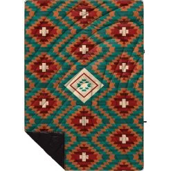 Rumpl Original Puffy Blanket - Printed 1-Person -Outdoors Equip Shop TPPB KK1 1 COPPER BASKET KASSIE KUSSMAN OGPUFFY 1P FLATLAY