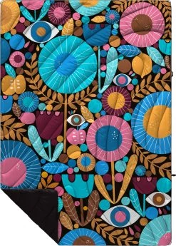 Rumpl Original Puffy Blanket - Printed 1-Person -Outdoors Equip Shop TPPB LC1 1 NIGHT GARDEN LISACONGDON