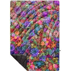 Rumpl Original Puffy Blanket - Printed 1-Person -Outdoors Equip Shop TPPB SUC 1 PSYCHEDELIC SUCCULENT OGPUFFY 1P FLATLAY