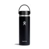 Hydro Flask 20 Oz Wide Mouth Water Bottle 1 Hydro Flask 20 Oz Wide Mouth Water Bottle -Outdoors Equip Shop W20BTS001 Black StraightOn