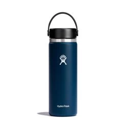 Hydro Flask 20 Oz Wide Mouth Water Bottle -Outdoors Equip Shop W20BTS464 Indigo StraightOn