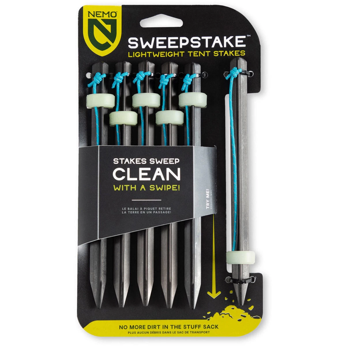 Nemo Sweepstake Lightweight Tent Stakes 6-Pack 3 Nemo Sweepstake Lightweight Tent Stakes 6-Pack